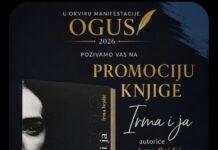“OGUS”: Sutra promocija knjige “Irma i ja”, autorice Irme Bejdić.