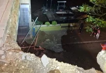 Zbog obrušavanja dijela mosta, od noćas je obustavljen saobraćaj na graničnom prelazu Gradiška