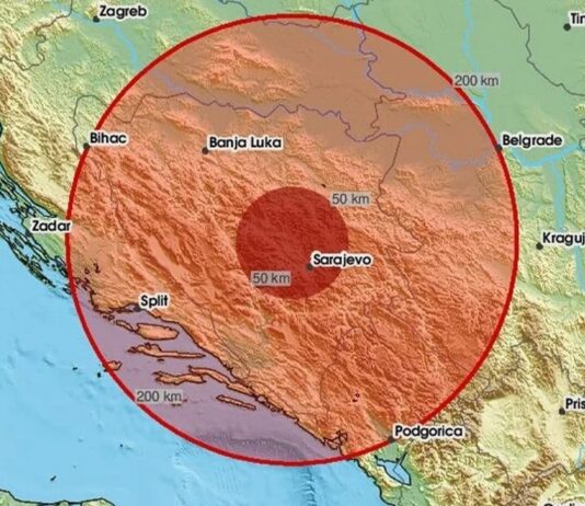 Zemljotres kod Sarajeva rano jutros probudio građane