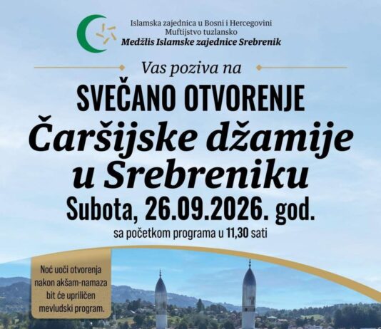 Izmjene u režimu odvijanja saobraćaja na dan otvorenja Čaršijske džamije