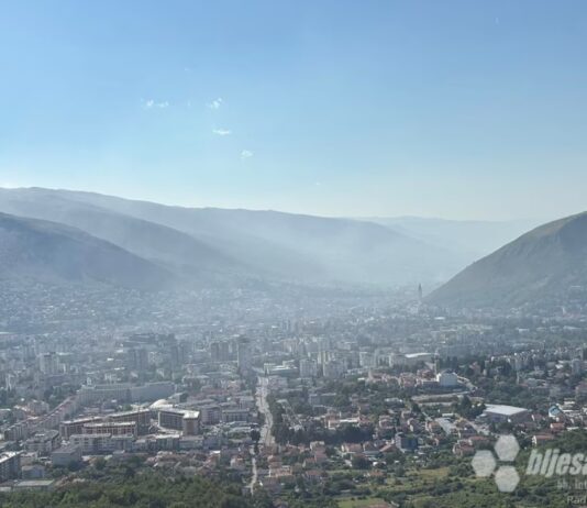 Proglašena tehničko-tehnološka nesreća: Mostar pod gustim dimom