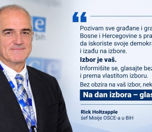 OSCE u BiH: Izađite na izbore, iskoristite svoje demokratsko pravo